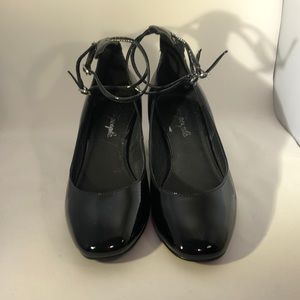 Free People Lana Black Patent Shoes Size 8
